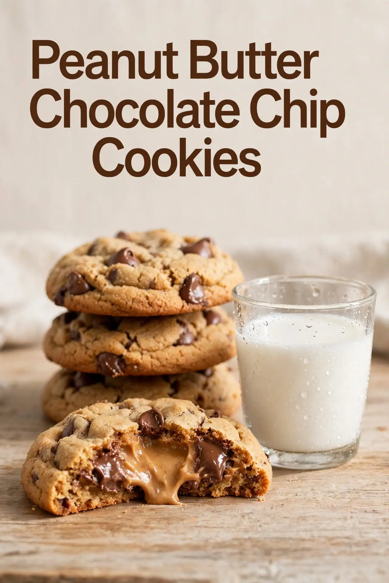 Peanut Butter Chocolate Chip Cookies 2 Peanut Butter Chocolate Chip Cookies recipe